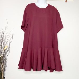 French Connection Burgundy Dress